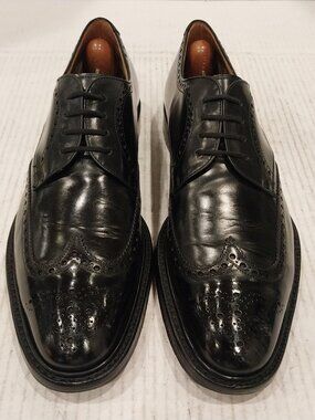 CHURCH'S men's size US 8 D, UK 7 F black (SAVE over $1000) wingtip Derby.
